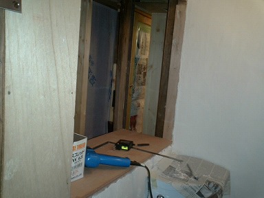 トイレの北壁です