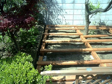 デッキ用の骨組み