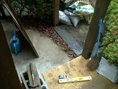 ここにはウッドチップ